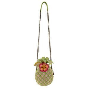 Mary Frances Pineapple Punch Beaded Crossbody Handbag Tropical NWT